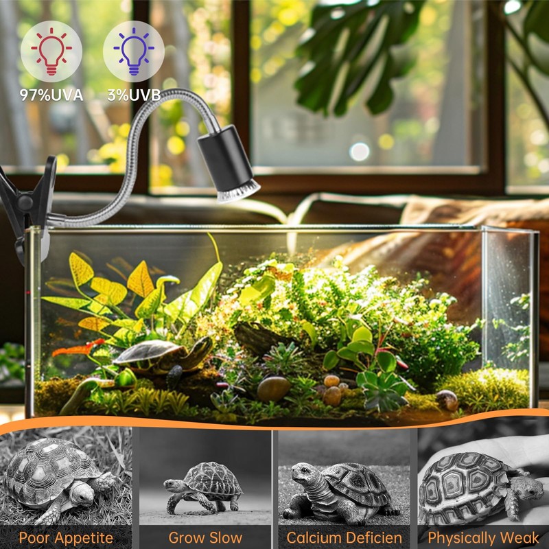 REPTI HOME Reptile Heat Lamp, UVA UVB Heat Lamp Bulbs,
