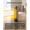 PELONIS PTH15A4BGB Ceramic Tower 1500W Indoor Space Heater with Oscillation,