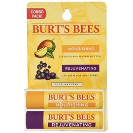 Burt 's Bees: Acai Berry & Mango Butter Combo de bálsamo labial, 2 productos
