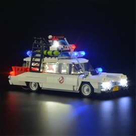 MENZAVA Light Set Compatible with 21108 Ghostbusters Ecto-1 Ideas - LED Lighting Set for Building Blocks Model - Model Set Not Included