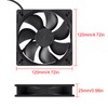 2pcs 12cm 5V DC 120x120x25mm Brushless USB Case Cooler Fan