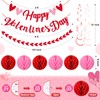 VioraWhite 17 Pcs Happy Valentine's Day Decorations Red Pink Glitter
