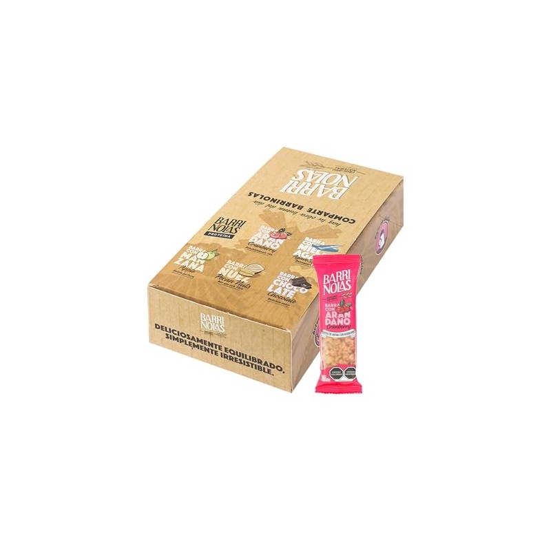 Barras nutritivas de avena con Arándano 100% natural (15 pz)