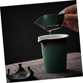 Zerodeko 1 Set Retro Ceramic Tea Filter Set Vintage Tea Strainer and Saucer Lightweight and for Home Decor