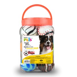 Fancy Pets Pelotas de Tenis con Squeaker para Perro En Vitrolero con 11 Piezas