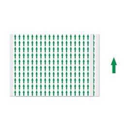 YIKIADA 1800 PCS Green Arrow Stickers 0.35 × 0.5 Inch Vinyl Waterproof Self-Adhesive Seal Labels Direction Marking for Pipes Packages