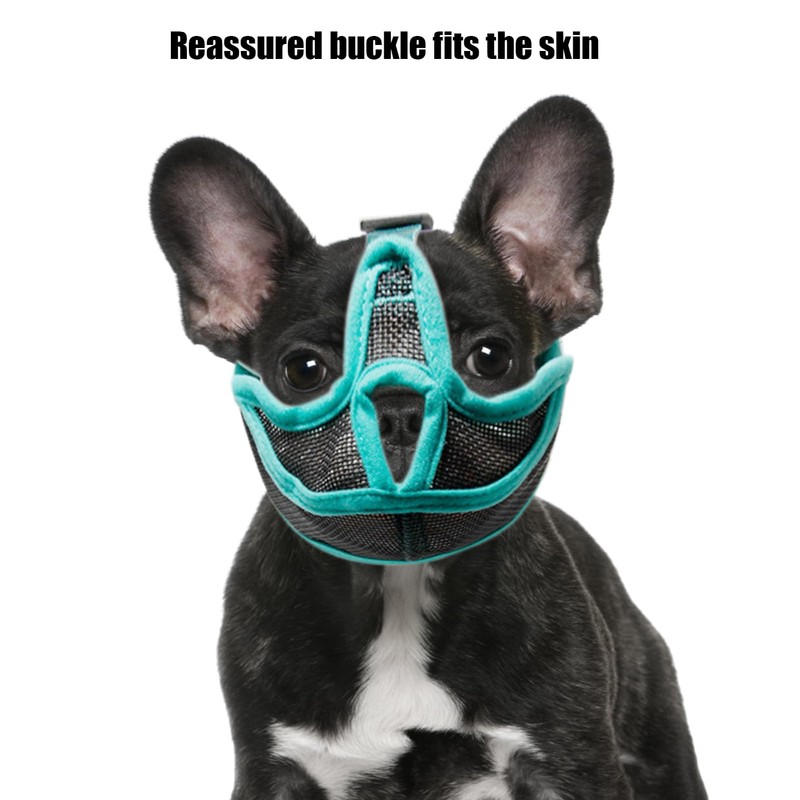 Zerodis Bozal de Perro de Hocico Corto, Malla Transpirable Ajustable,