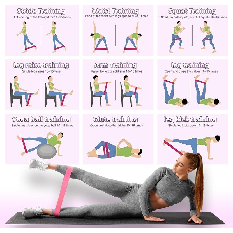 Resistance Loop Exercise Bands Exercise Bands Home Fitness Stretching Strength