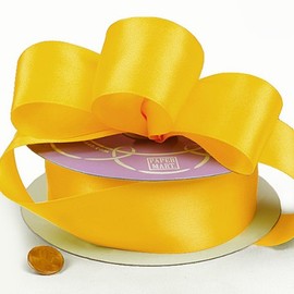 Double Face Satin Ribbon 2 1/2" x 25 Yards - Dandelion