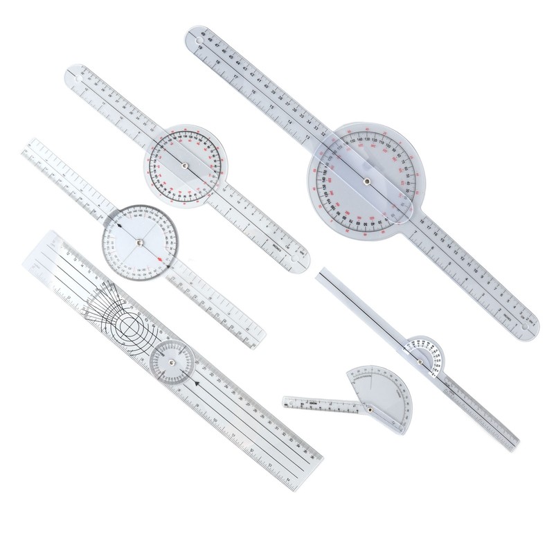 6PCS Medical Goniometer Set 6 8 10inch Multifunction Joint Goniometer