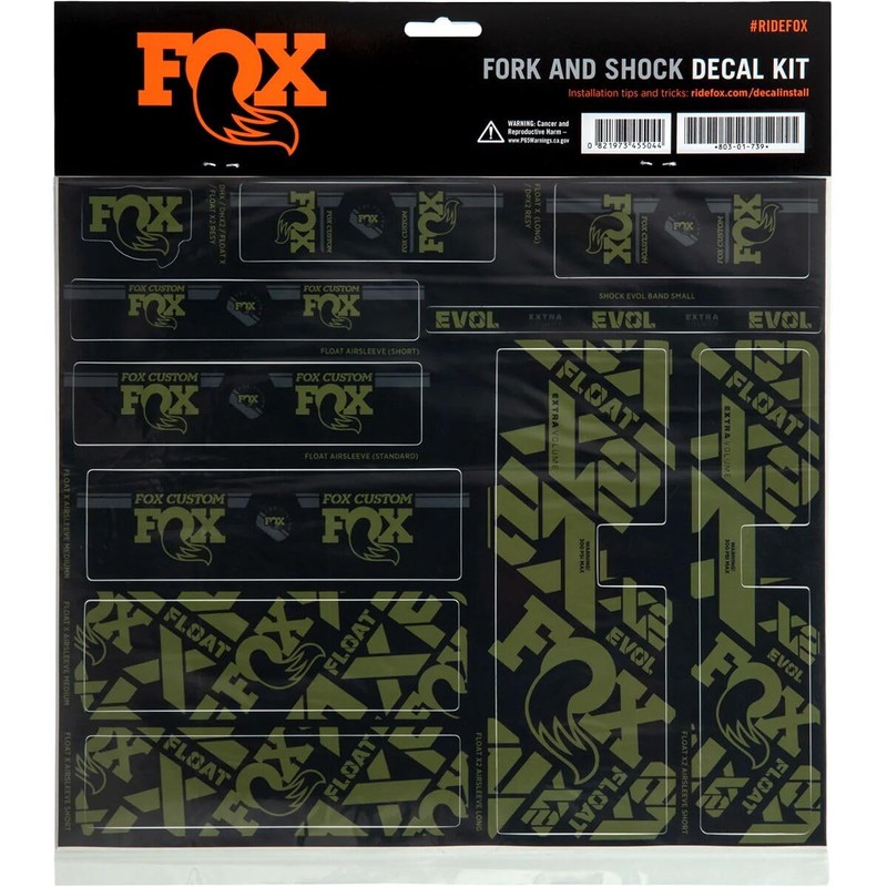 Fox Racing Shox Kit de calcomanías de tenedor y choque