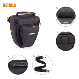 Bodyguard Colt Easy Camera Bag for Nikon D800 D3500 D5300 D5600 D7500 Canon EOS 2000D 4000D 750D 200D 77D 80D Camera Bag SLR Camera Black