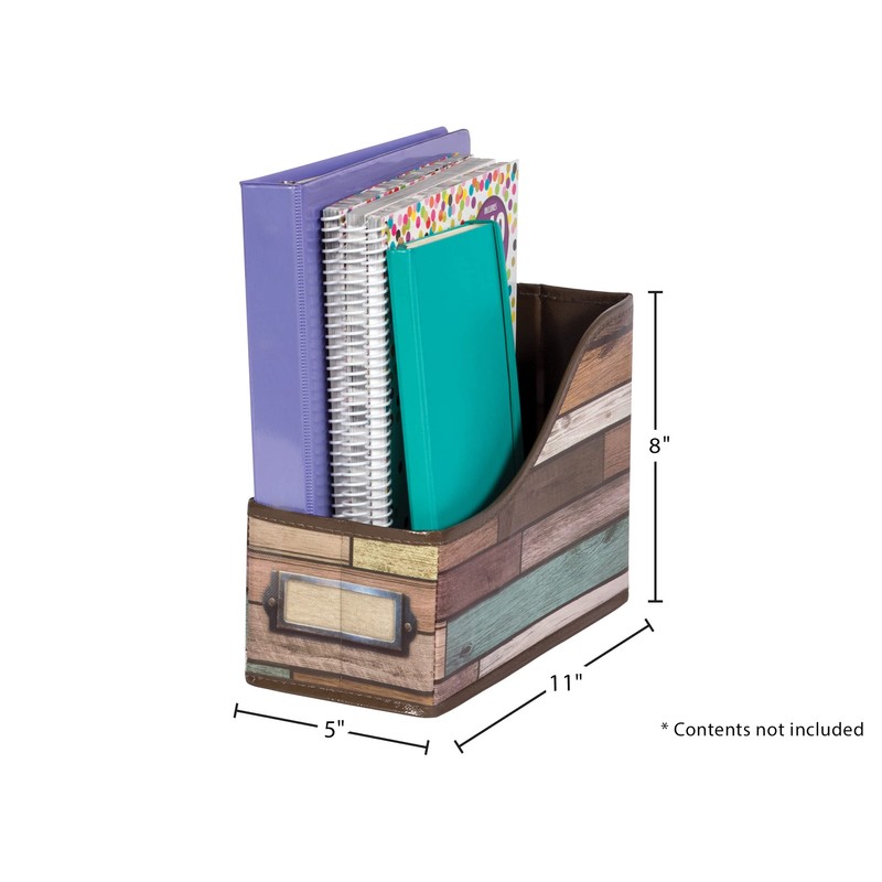 Reclaimed Wood Book Bin