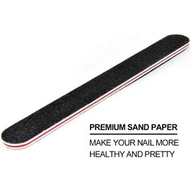 12PCS Professional Nail File Set, Nail Files & Buffers, Double Sided Emery Board (100/180 Grit) - Nail Buffering Files for Home and Salon Use, Professional Nail Files for Acrylic False Nails