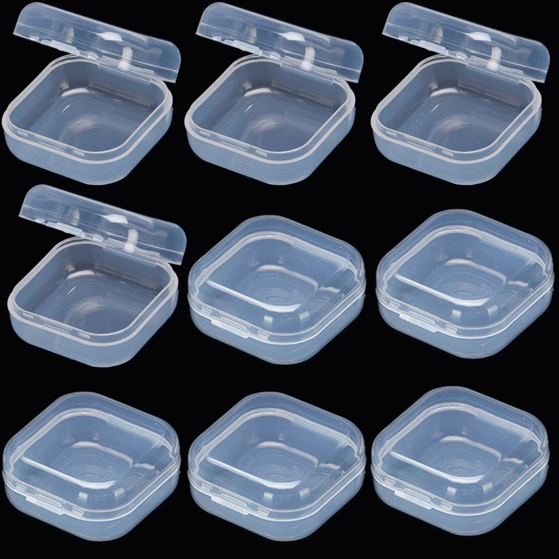 GBSTORE 10 Pcs Mini Clear Plastic Box 1.8 mm Thicken