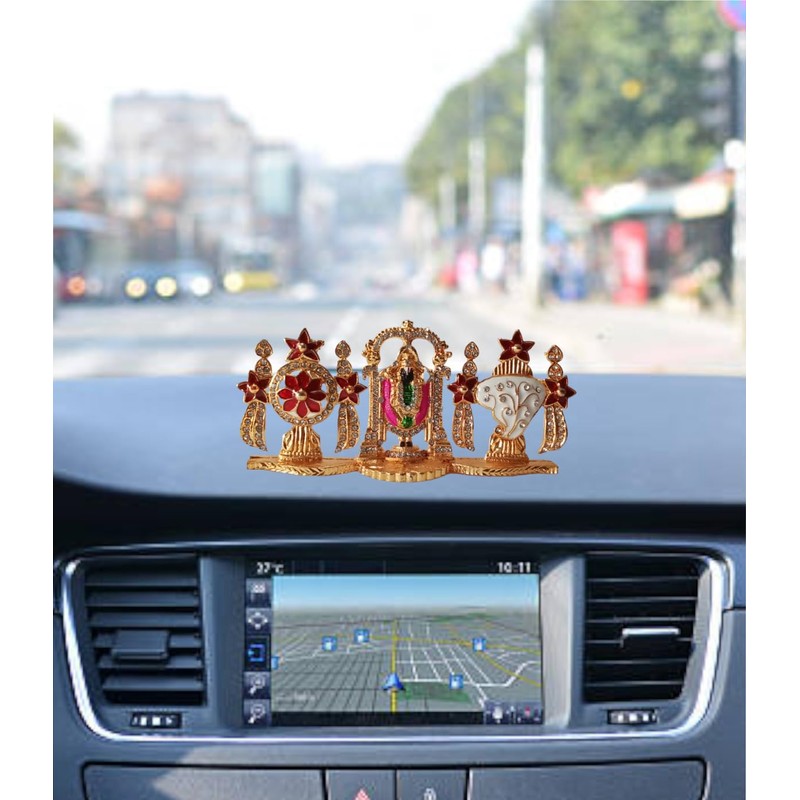 BEXCO Sri Tirupati balaji with Shankh Chakra Stone Studded statue