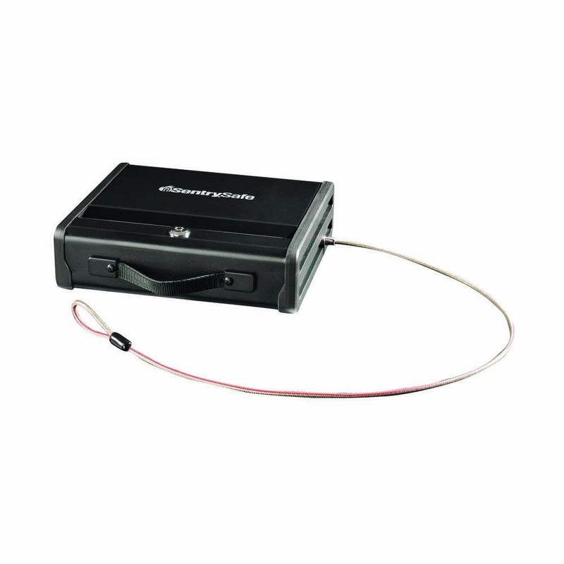SentrySafe Portable Gun Safe with Key Lock, Steel Cable, and