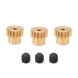 RC Motor Gear 16T M0.6 Copper RC Pinion Motor Gear for 1/12 1/16 RC Cars for 370 380 390 Motors 3pcs