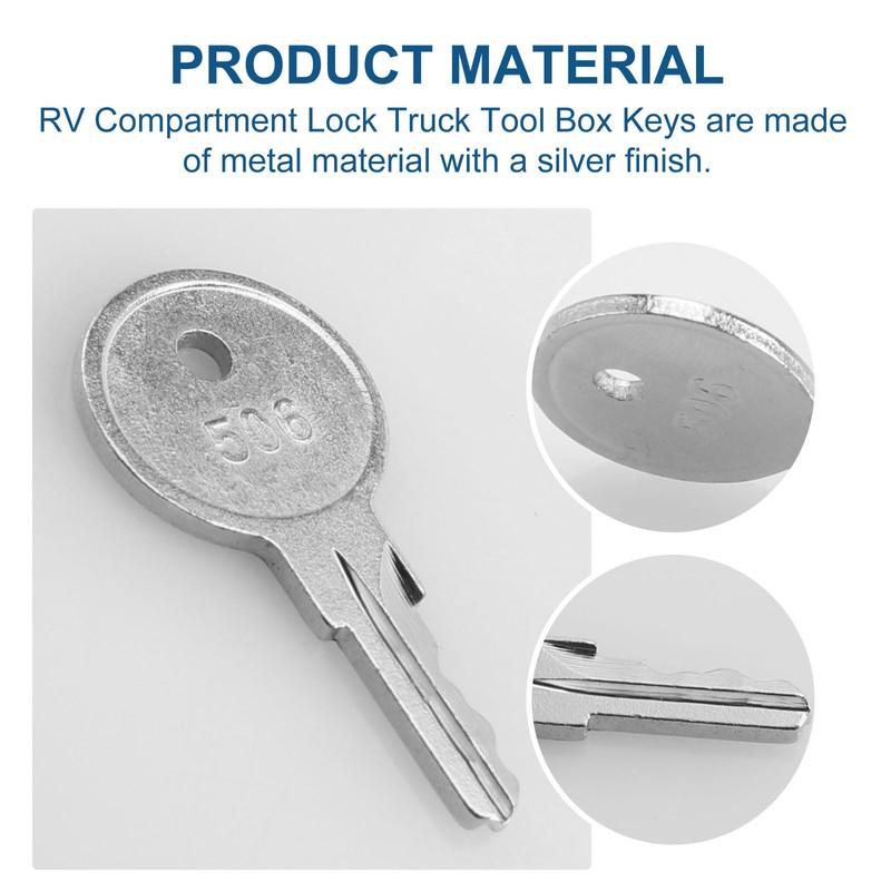 CH506,506 Replacement Keys for RV Compartment Lock Truck Tool Box