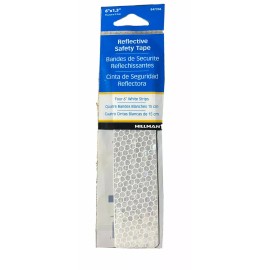 Hillman Silver 1-in White Reflective Vinyl Safety Tape 0.5-ft Model 847336 4Pack
