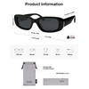 SOJOS Retro Rectangle Sunglasses for Women Men Polarized Trendy Y2K