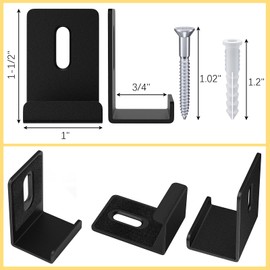 BAGTeck 6Pcs Metal Mirror Clips 3/4 Wide Channel Mirror Hanger Clip Large Heavy Retainer Clips for Mirrors with Screw Mirror Clips for Wall Mounting Frameless Mirror Billboard Displays Tile Display