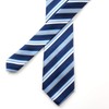 Michi Kolondon Brand Necktie, 100% Silk, Jacquard Woven Stripe, B