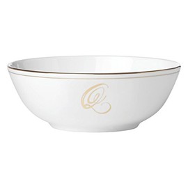 Lenox Federal Gold Script Monogram Dinnerware Placesetting Bowl, Q