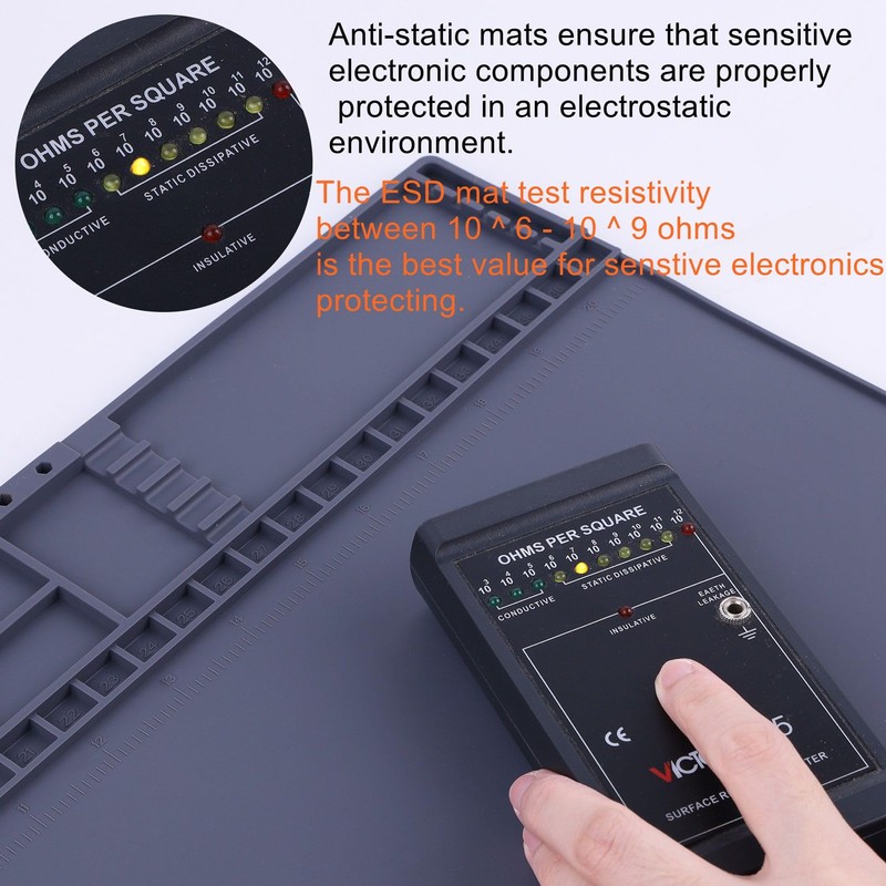 Premium Heat Resistant 932°F 20.7" x 13.4" Magnetic Anti-Static Mat