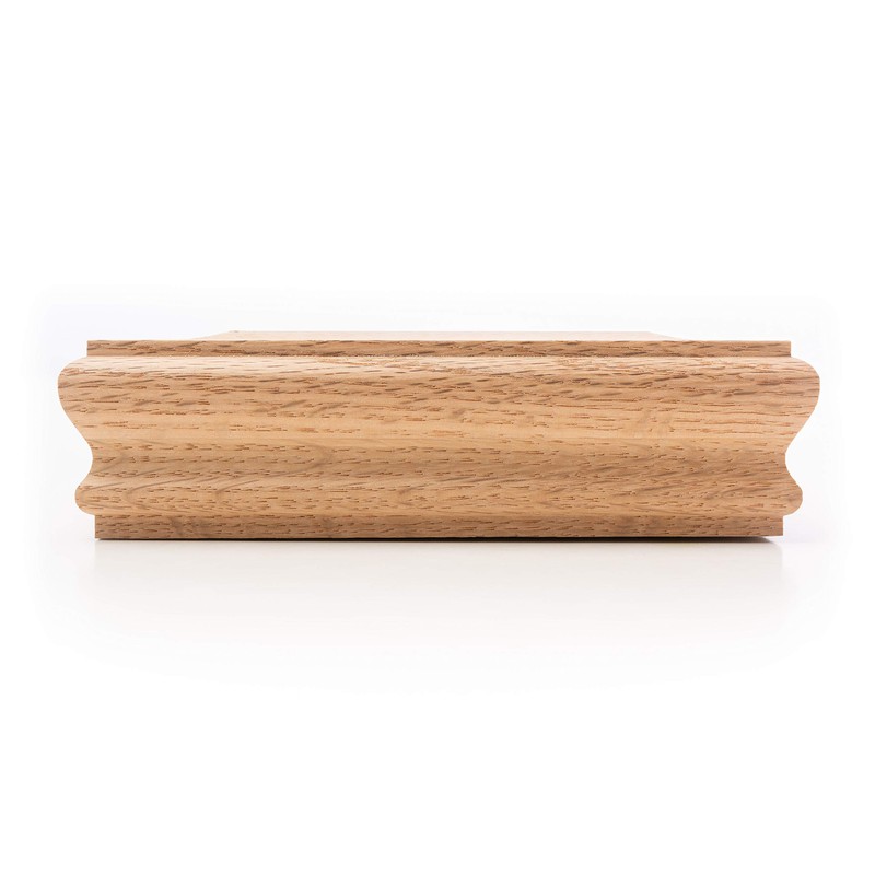 Classic Red Oak Newel Post Cap will fit over 3