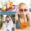 Bubble tea straws, stainless steel straws, reusable and washable straws,