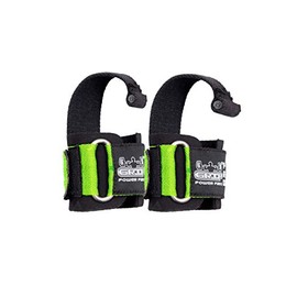 Lifting Dowel Straps Neoprene Padded Wrist Wraps Power Weight Lifting Training Gym Grips Straps Wrist Support Bandage Set of 2 Alternative to Hooks (Lime)