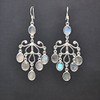 Franki Baker Large Labradorite Gemstone and 925 Sterling Silver Chandelier
