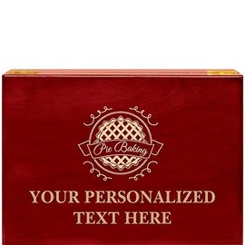 Crown Awards Pie Baking Rosewood Humidor Gift, Customize with Your Own Text Engraving