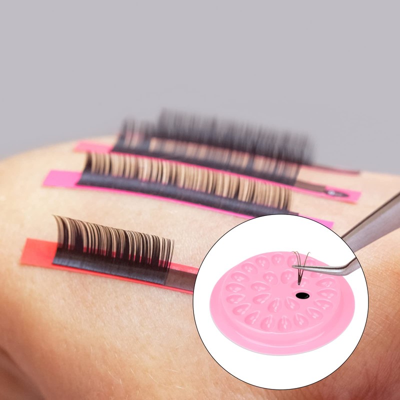 G2PLUS False Eyelashes Glue Holders, 100 PCS Disposable Eyelash Glue