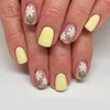 IMSOHOT Yellow Press on Nails Short Square Fake Nails Glossy