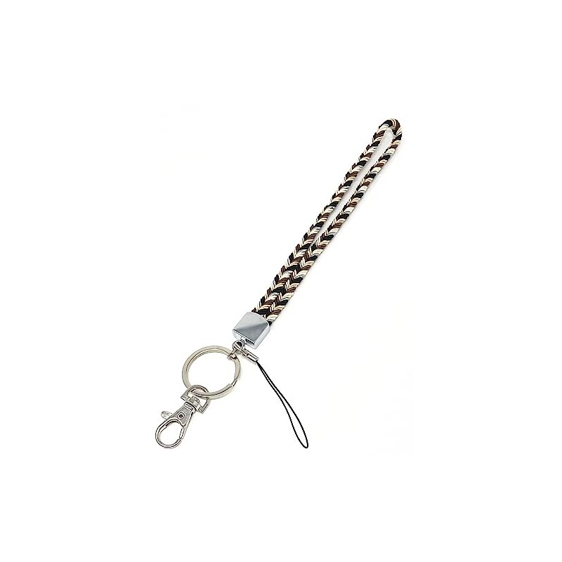 Braided Silk Wristlet Keychain for key, ID holder, Cell phone,