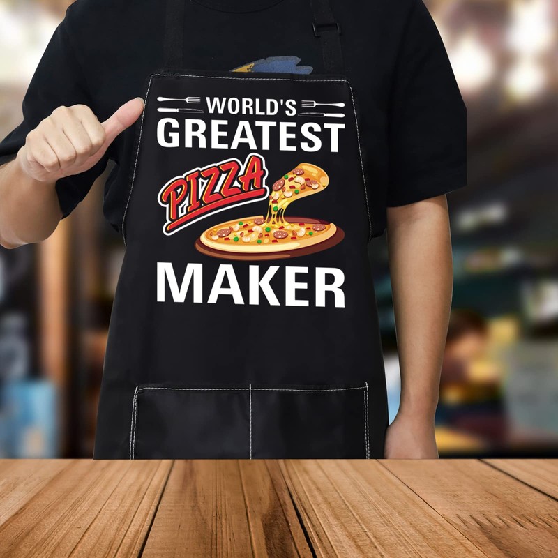 WZMPA Pizza Lover Adjustable Apron With Pocket Pizza Chef Gifts