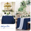 Teruntrue 1 Pack Dark Blue Polyester Tablecloth for 8 Ft
