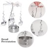 Heliltd 2pcs Christmas Candle Carousel Rotating Candle Holder Spinning Candleholder