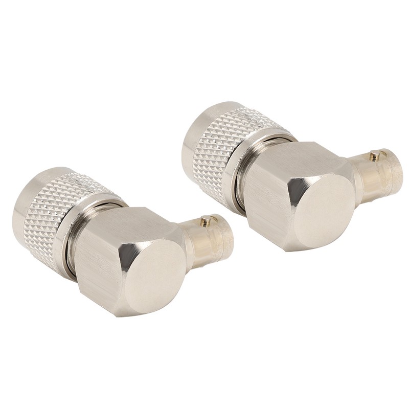 2PCS UHF Male PL-259 to BNC Female Adapter 90 Degree