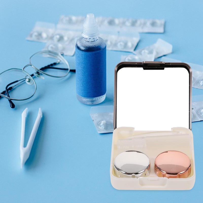 ROSENICE Contact Lens Case Mini Travel Simple Contact Lens Box