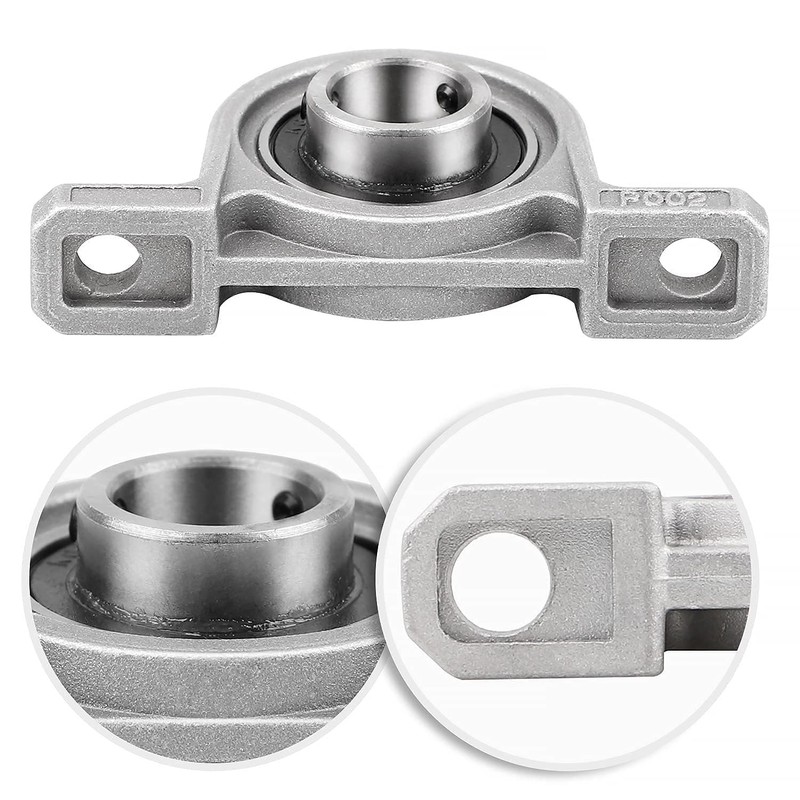 HOOWDAMY 2pcs KP002 15mm Inner Diameter Bore Bracket Pillow Block