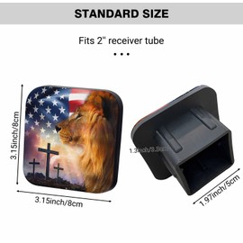 Swono Trailer Hitch Covers Funny Cross on National Flag Background 2 inch Hitch Cover for Pickup TSHOUJV Cars