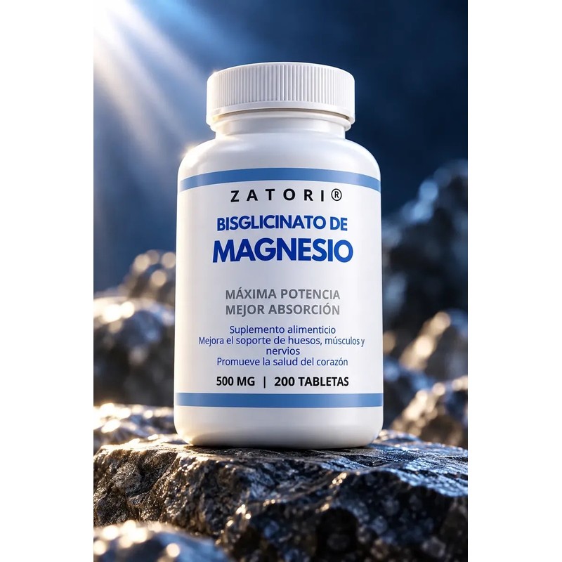 Bisglicinato De Magnesio 500 Mg 200 Días De Suministro