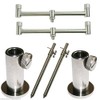 Lidsters Fishing Supplies Buzz Bar Set With 2 x 20cm Rod Buzz Bars TBAR 20-30CM Bank sticks + Stage Stands