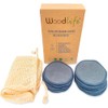 Woodlife® - Paquete de 16 Pads Desmaquillantes de Bambú y