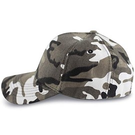 fashionchimp ® Cotton Military Cap Adjustable Baseball Cap 6 Panel Camouflage Cap - arctic