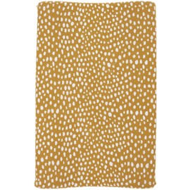 Meyco Baby Cheetah Changing Mat Cover (Soft and Skin-friendly, 100% Cotton, Washable, Easy Care, Tumble Dry, Size: 50 x 70 cm), Honey Gold