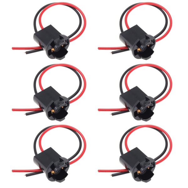 eMagTech 6PCS Car Light Bulb Socket Holder T10 W 5